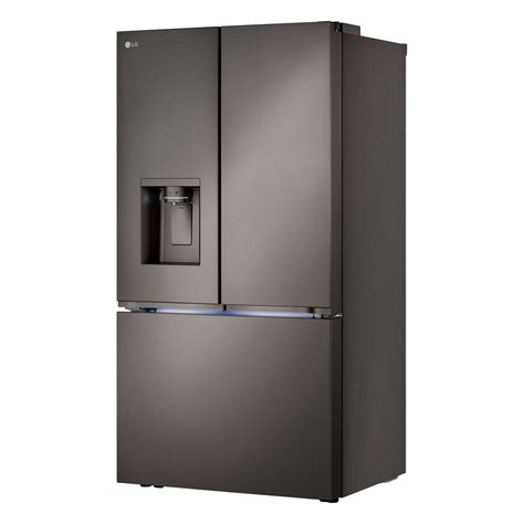 stainless steel refrigerator with black cabinet outdoor|black stainless refrigerator counter depth.